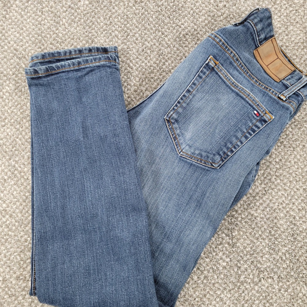 Tommy Hilfiger Mens Straight Leg Jeans Medium Wash 32x30 Blue 08678A0605